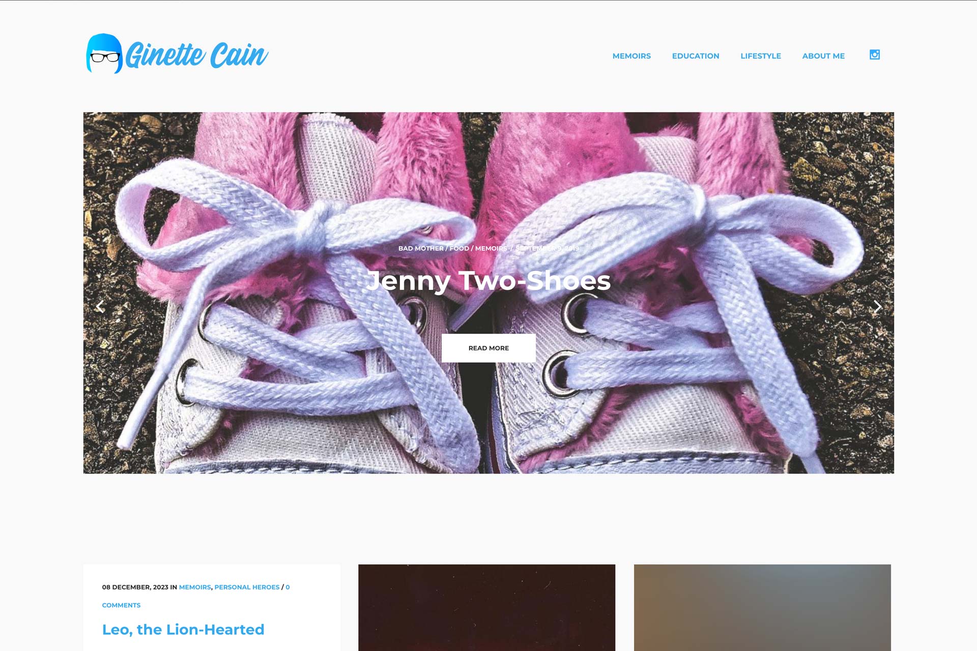 Ginette Cain, Blogger